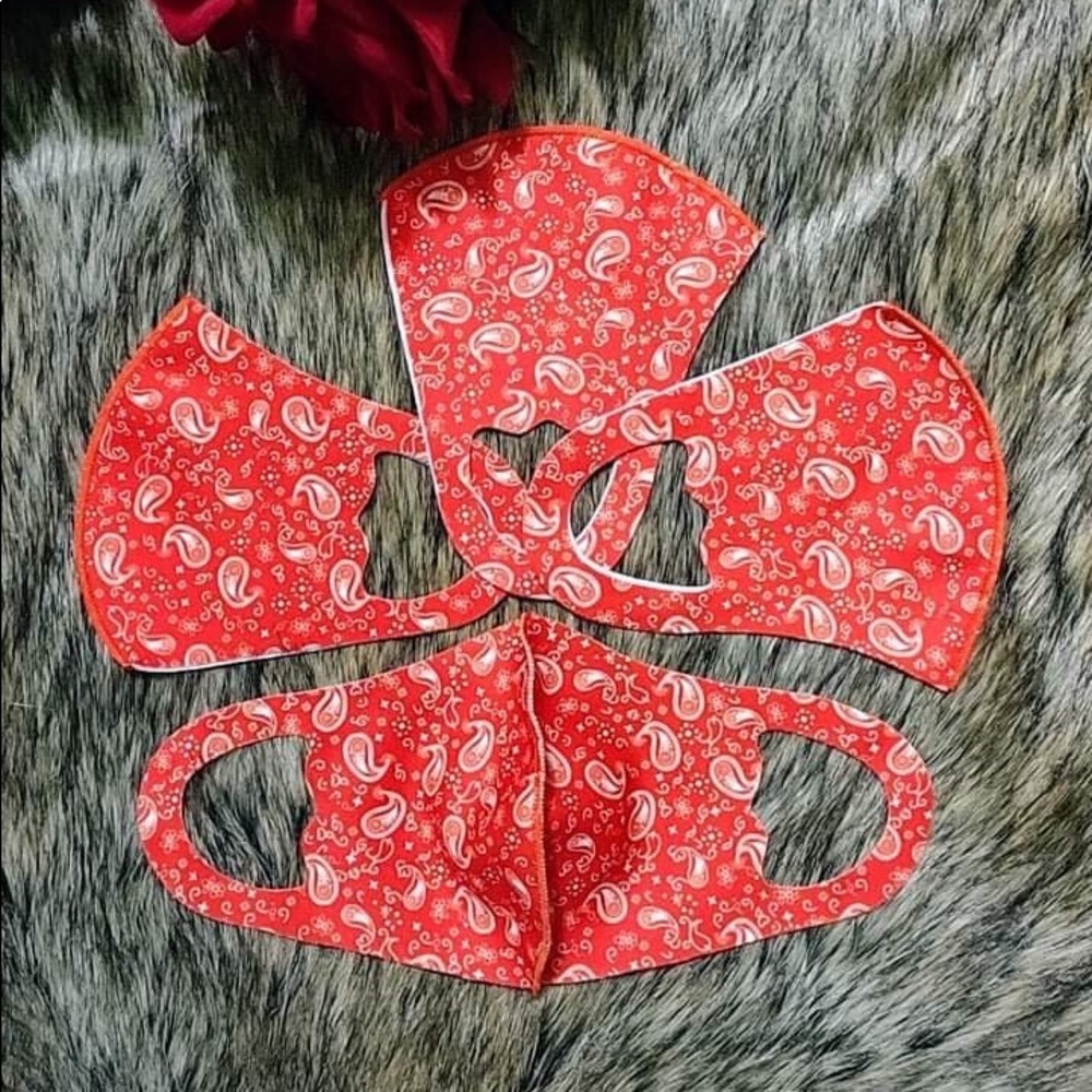 4 pcs Soft Paisley Kids Face Masks